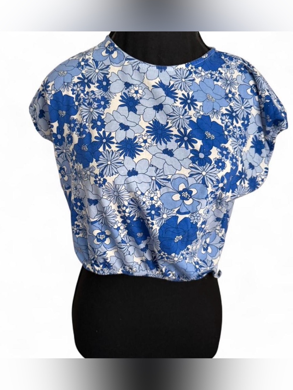 Zara girls blue print blouse  size 10